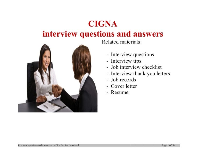 Cigna interview questions and answers support your career