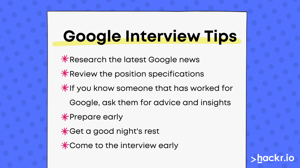 google research interview questions