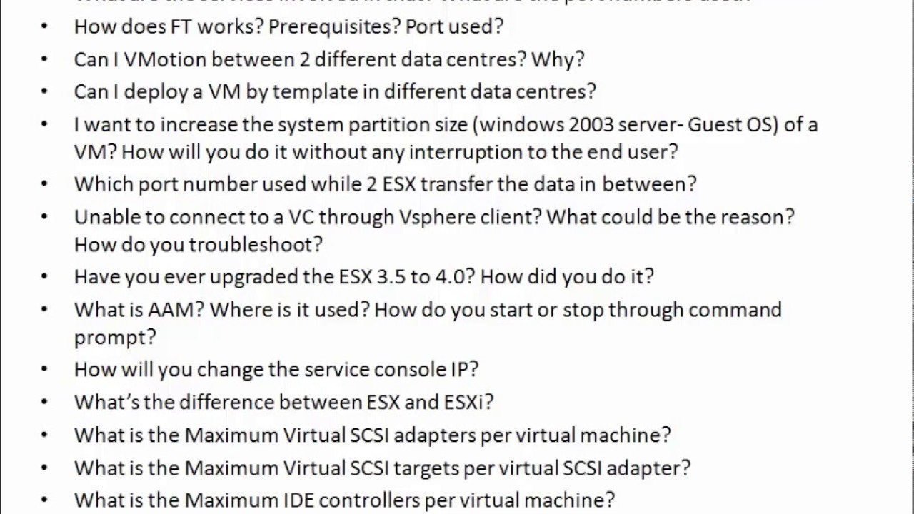 vmware problem solving interview questions