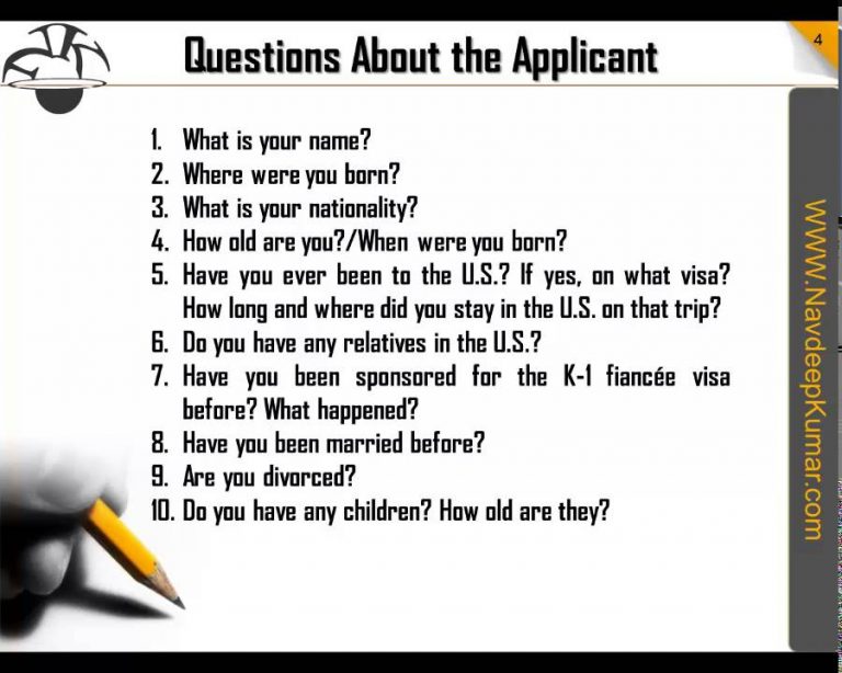 Fiance Visa Interview Questions