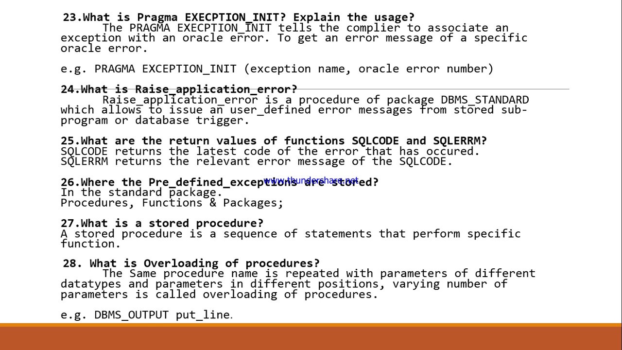 Top PL/SQL Interview Questions (2022) - support your career