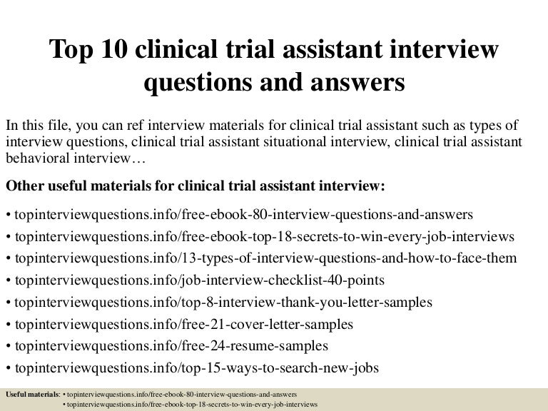 clinical research interview questions 2022