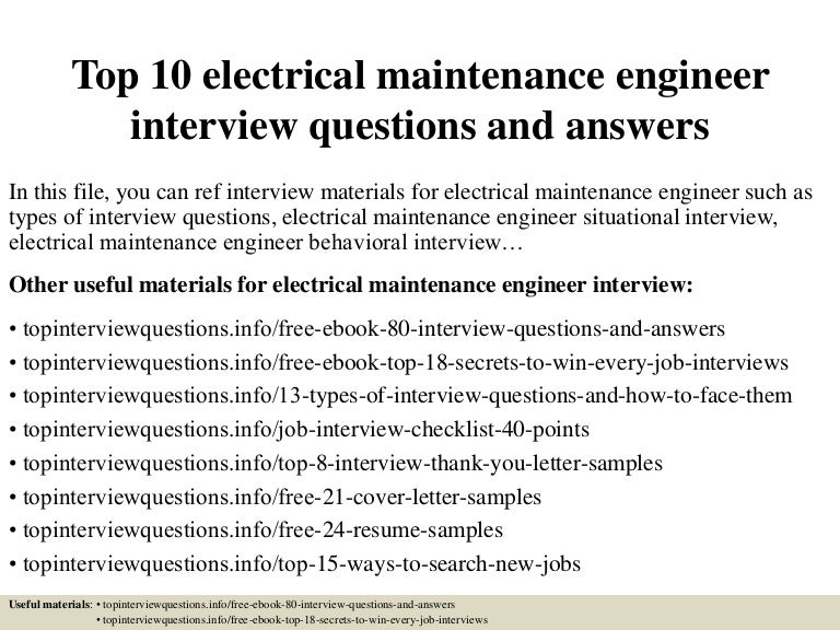 Top 20 Electrical Engineering Interview Questions and Answers support