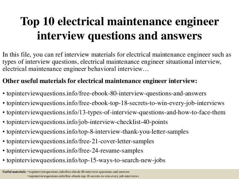 Top 20 Electrical Engineering Interview Questions And Answers Support 