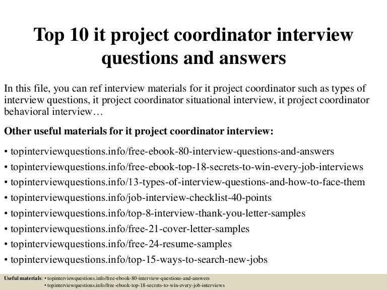 research and development coordinator interview questions